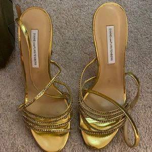 Gold DVF heels